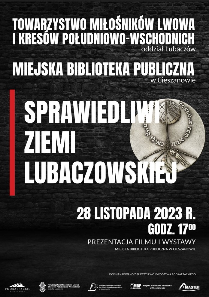 Zaproszenie na film i wystawę- Sprawiedliwi Ziemi Lubaczowskiej