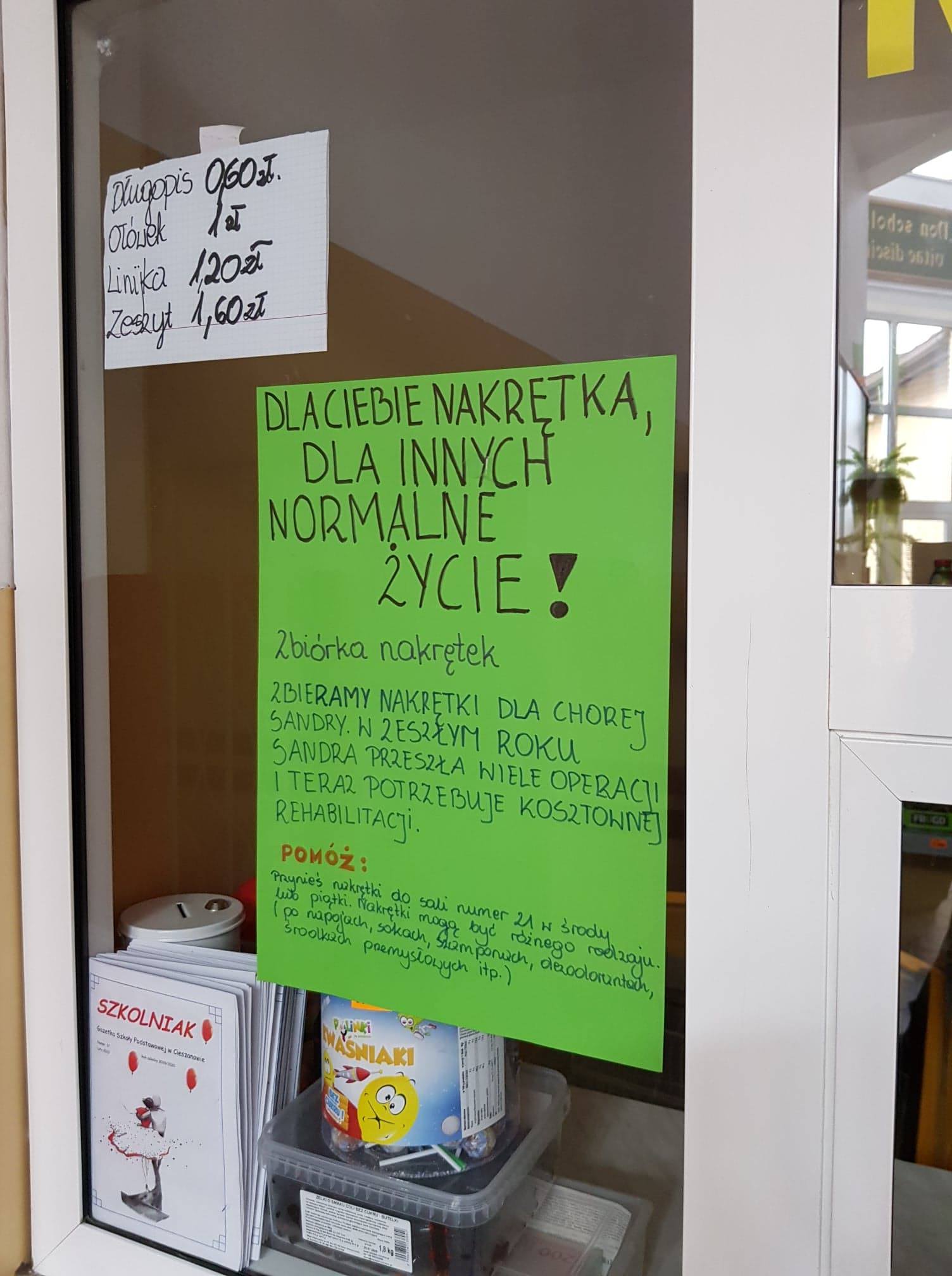 Nakrętki dla Sandry.