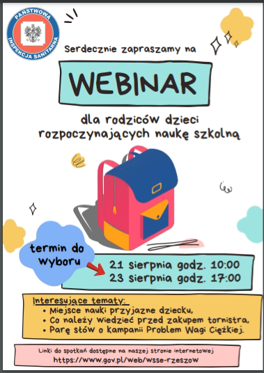 Webinar z Państwowym Wojewódzkim Inspektorem Sanitarnym.