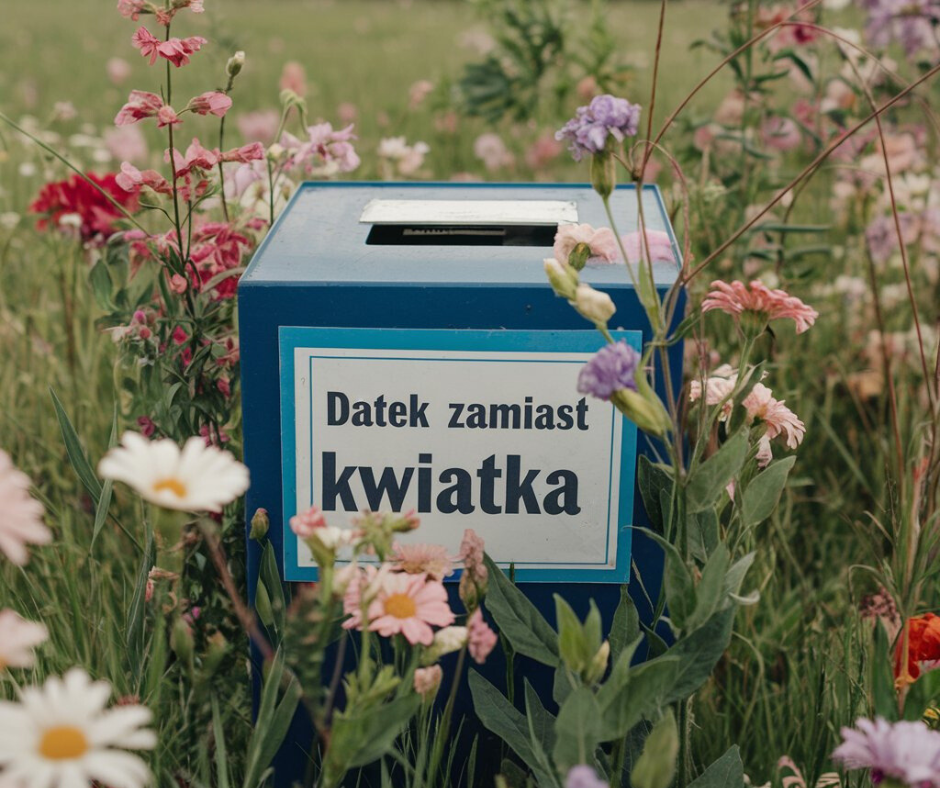 Datek zamiast kwiatka.