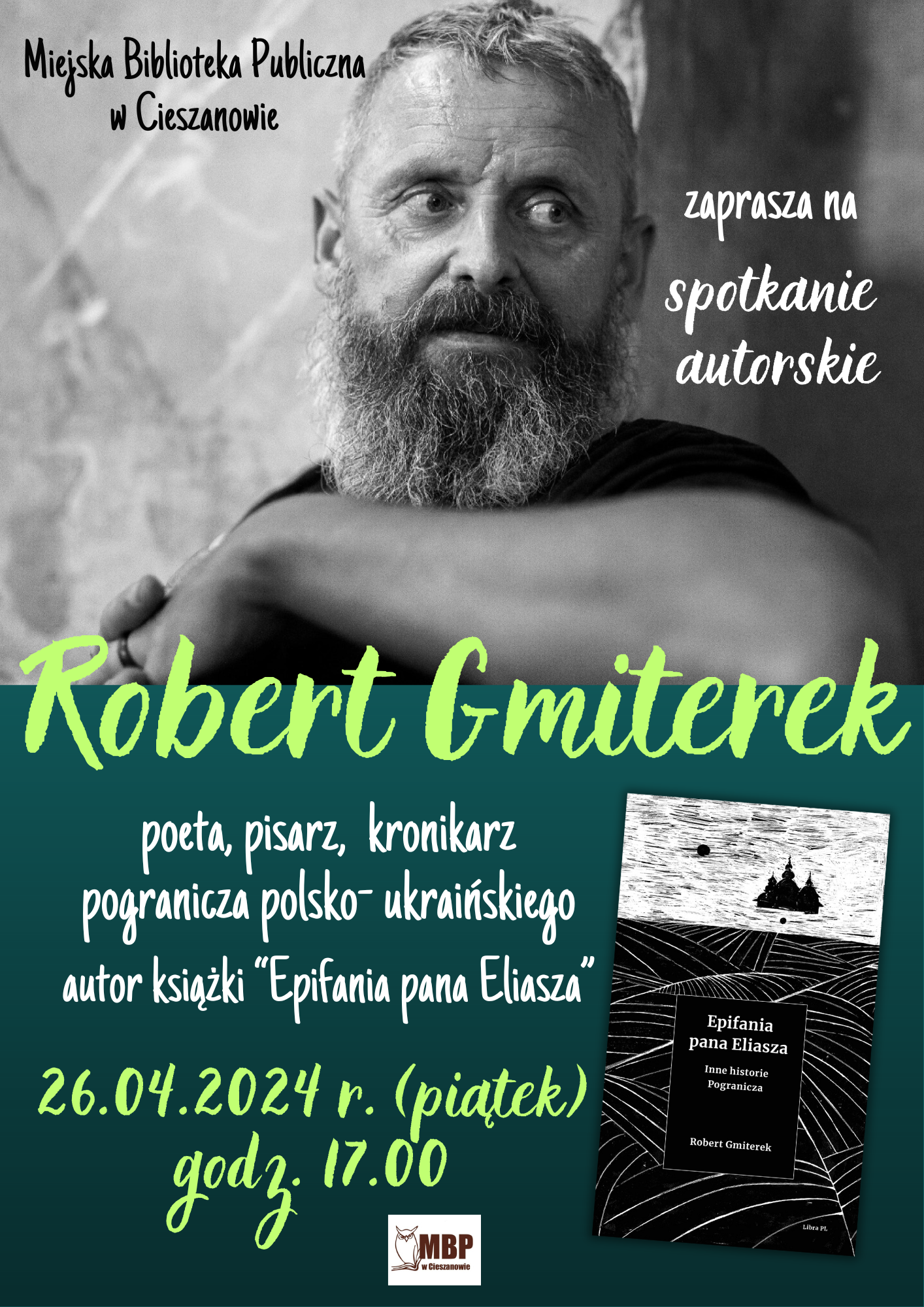 Zaproszenie na spotkanie autorskie z Robertem Gmiterkiem