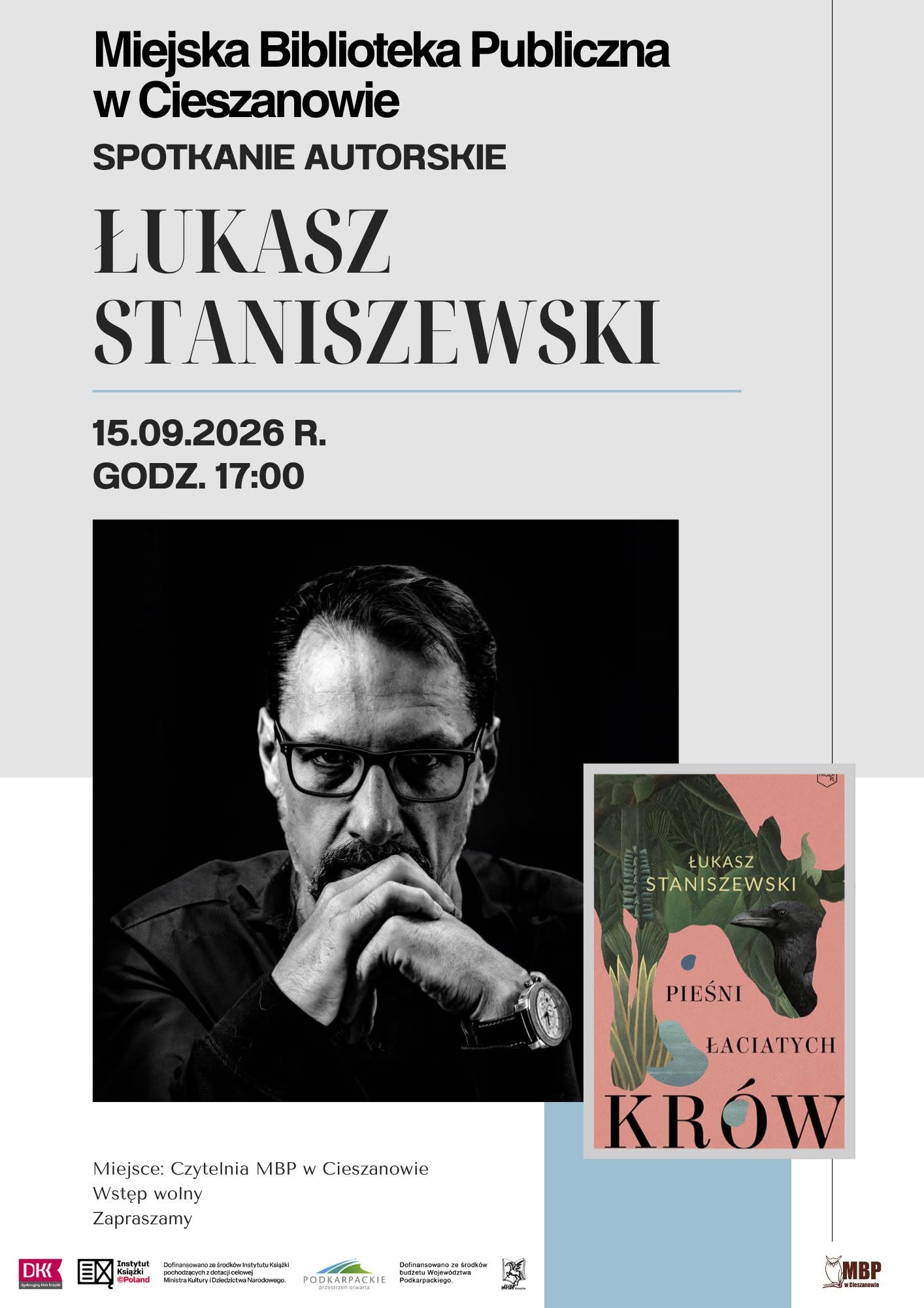 Zapraszamy na spotkanie autorskie Łukaszem Staniszewskim