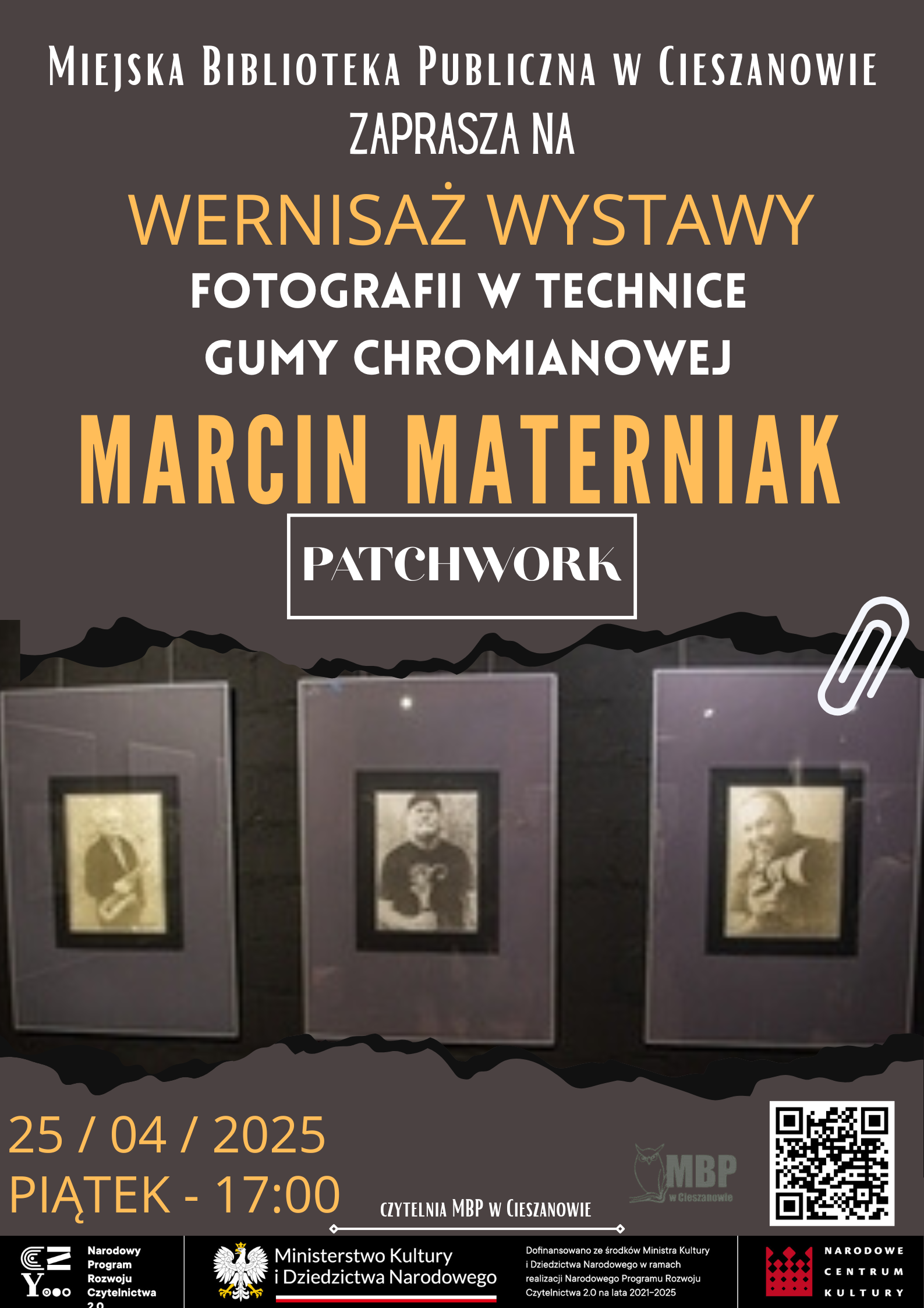 Zaproszenie na wernisaż wystawy Marcina Materniaka