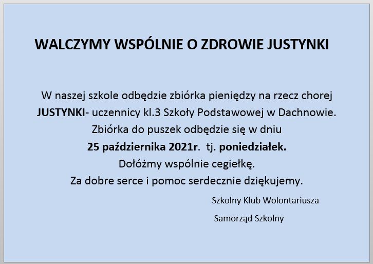 Dla naszej koleżanki