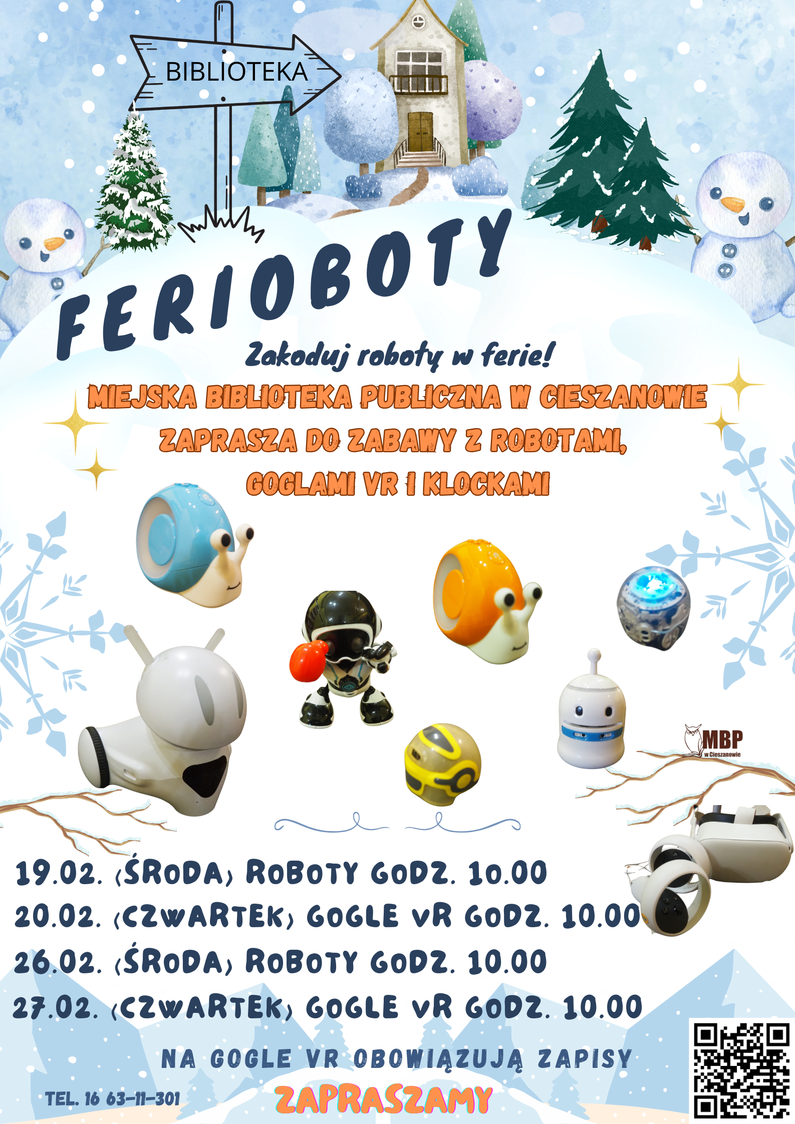 Zapraszamy na ferie do biblioteki