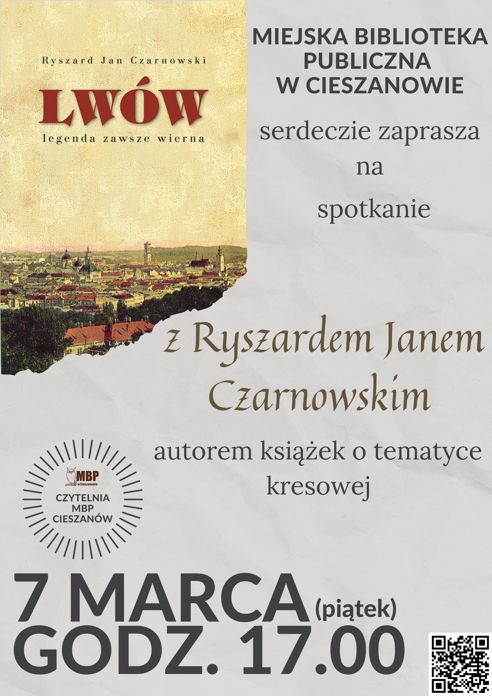 Zaproszenie na spotkanie z Ryszardem Janem Czarnowskim