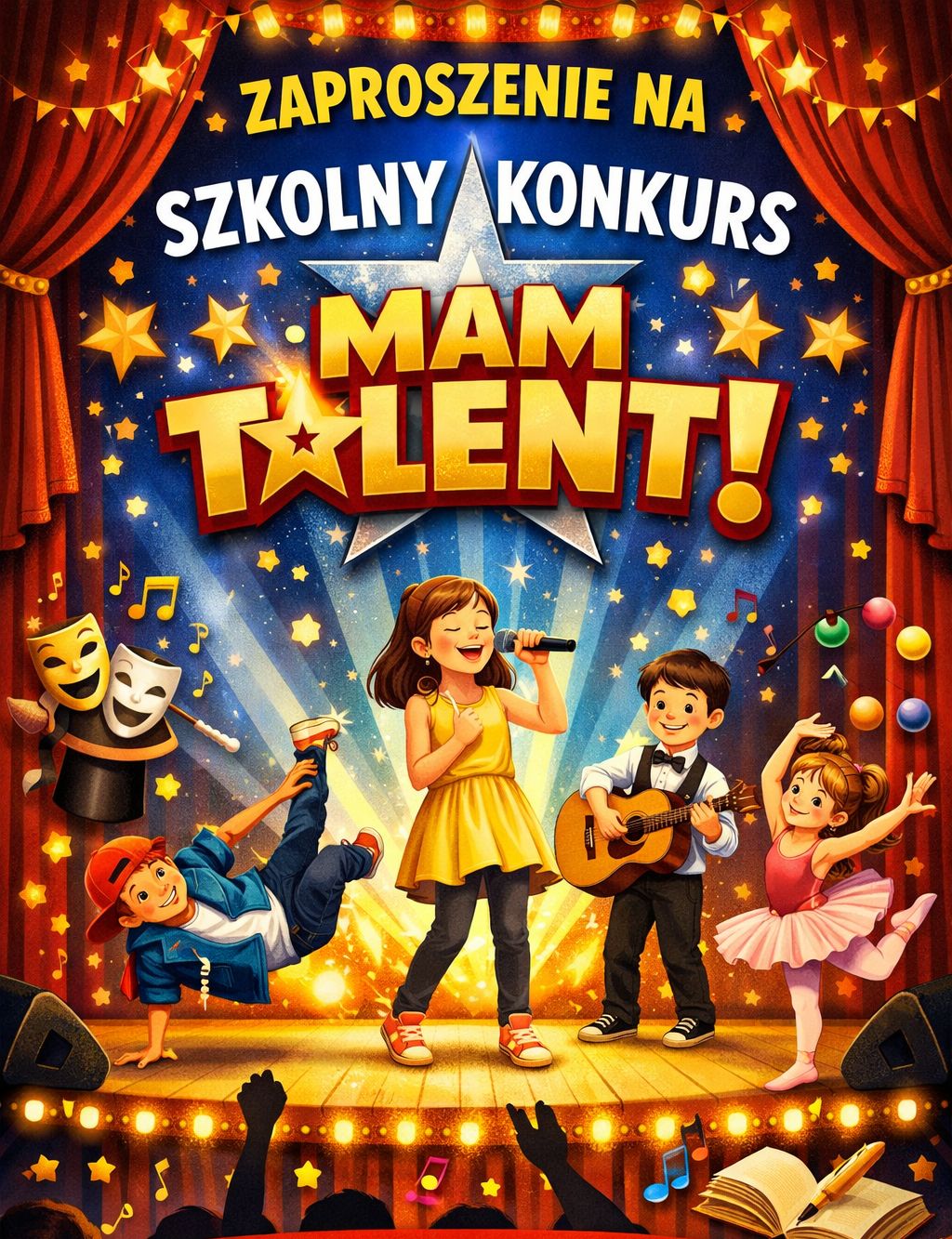 Szkolny konkurs "Mam talent" - zaproszenie.
