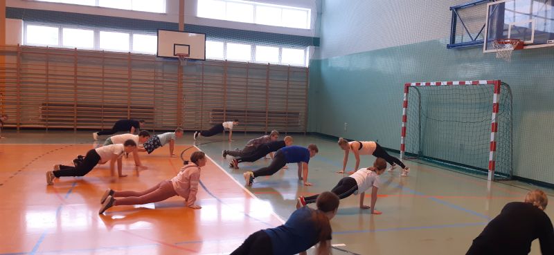 Trening Zumby Strong w naszej szkole.