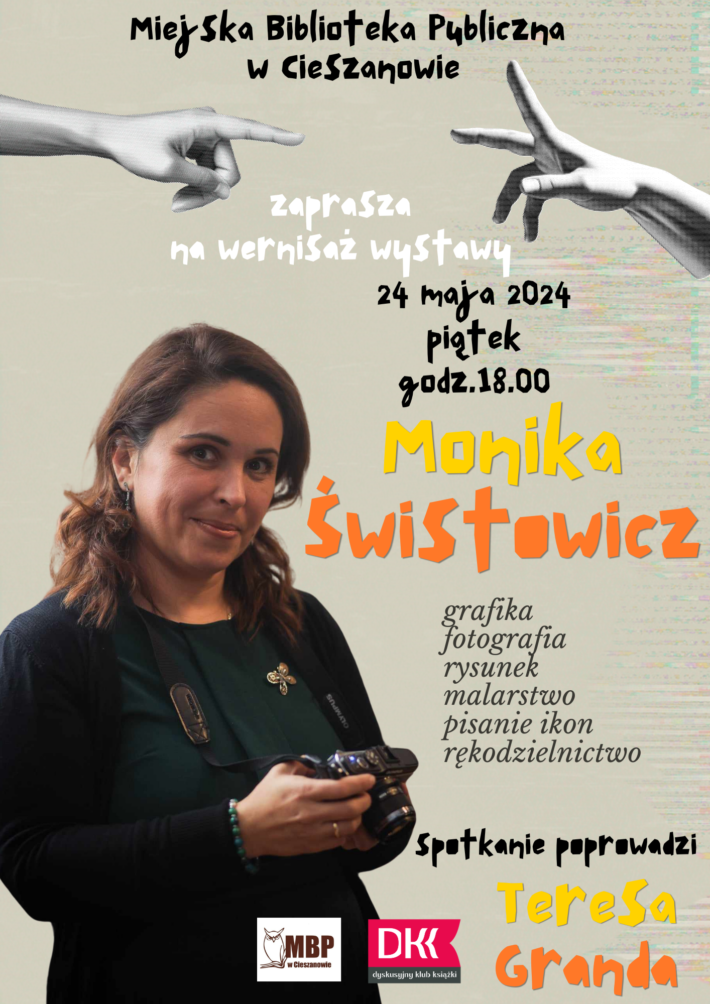 Zaproszenie na wernisaż wystawy Moniki Świstowicz