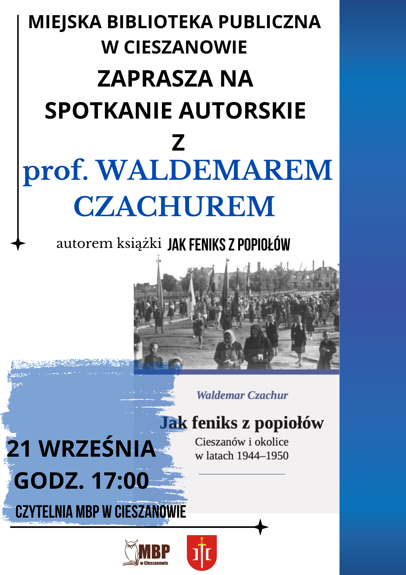 Zaproszenie na spotkanie z prof. Waldemarem Czachurem