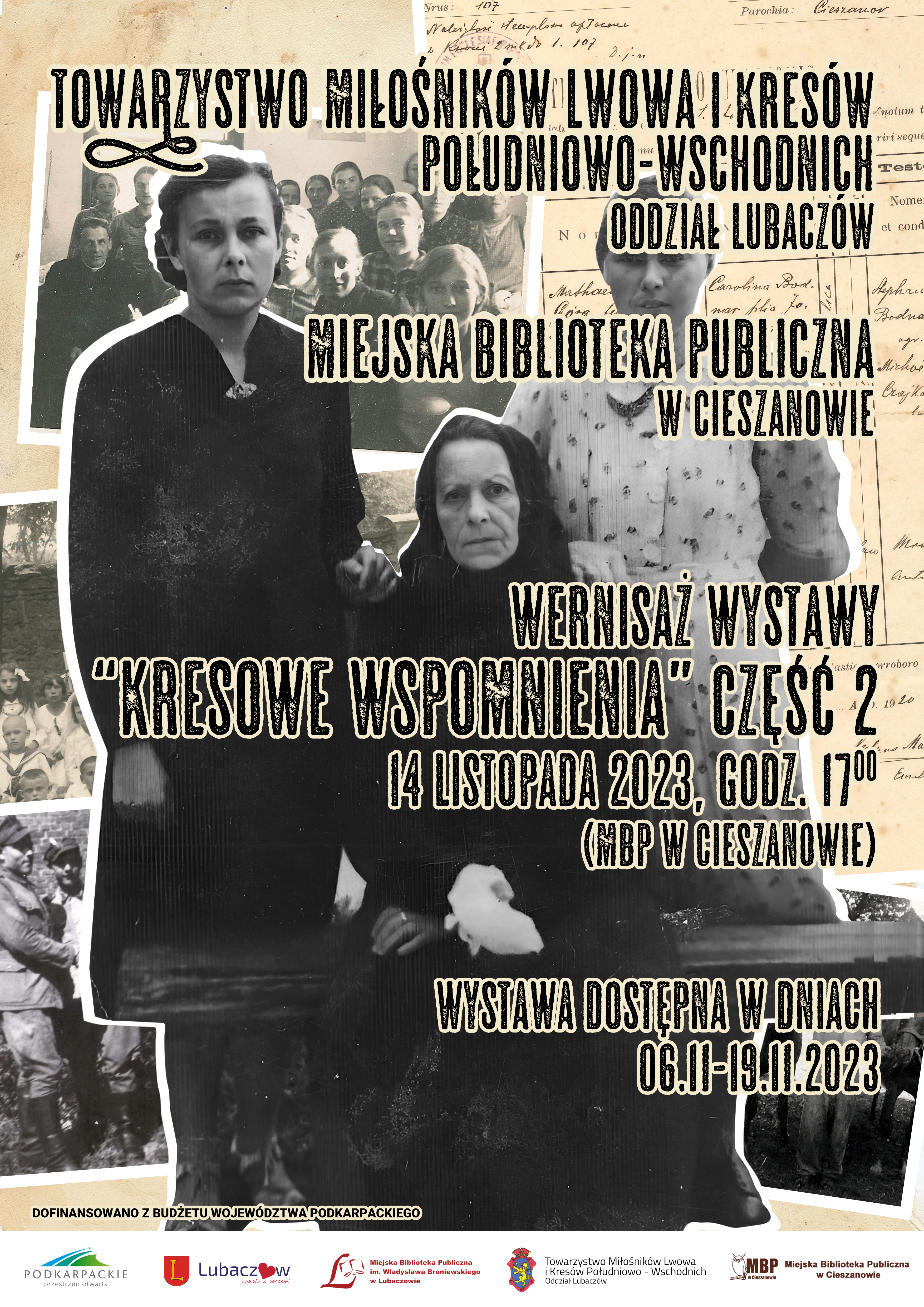 Zaproszenie na wernisaż wystawy "Kresowe wspomnienia" cz. 2
