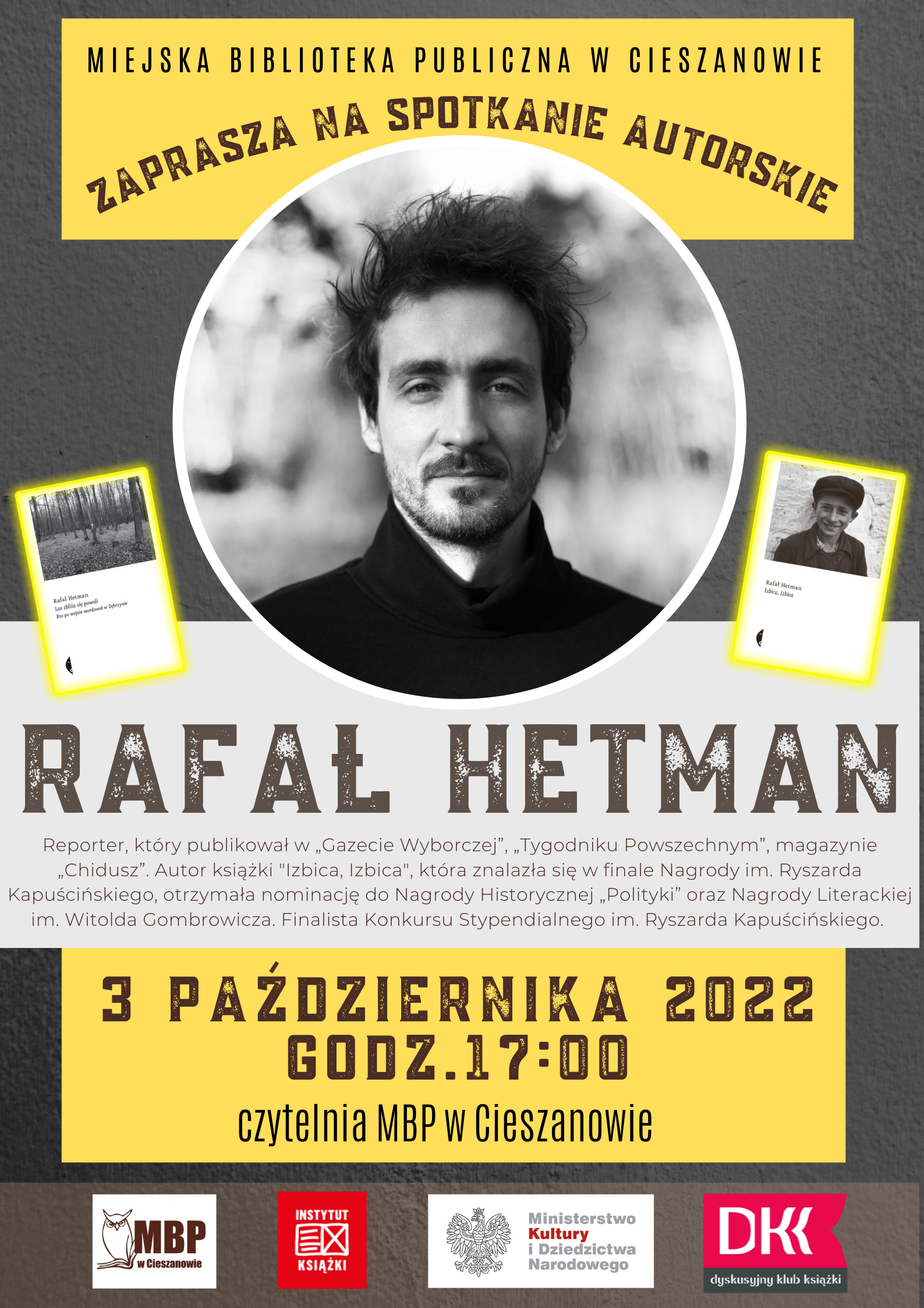 Zaproszenie na spotkanie autorskie z Rafałem Hetmanem